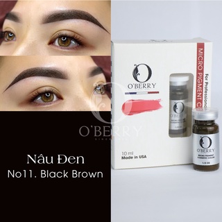 MỰC PHUN XĂM MÀY BÁM NHANH BONG ĐẬM O'BERRY NHẬP KHẨU ĐỘC QUYỀN HOA KỲ - MÀU NÂU ĐEN