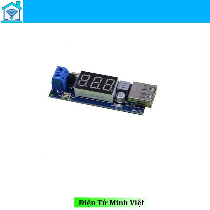 Mạch Sạc Pin Điện Thoại 5V 2A - Module Sạc Pin Dự Phòng - Mạch Sạc Pin 5V 2A Có Hiển thị Điện Áp Đầu Vào