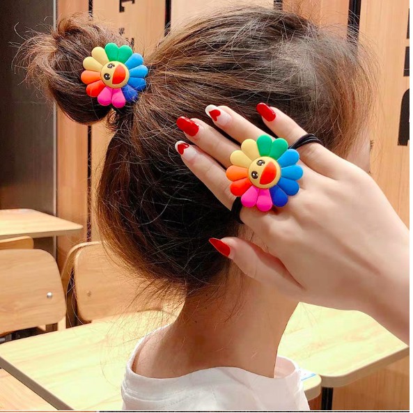 Combo 3 món cột tóc kẹp tóc hoa KAIKAIKIKI