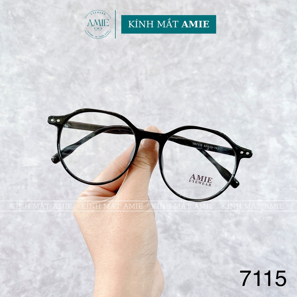 Gọng kính cận nhựa AMIE Eyewear mắt kính oval thời trang nam nữ 7115