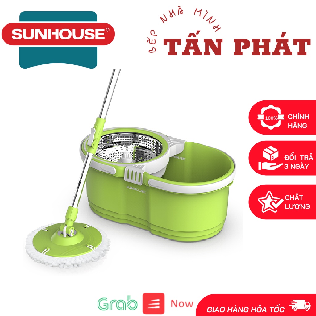 BỘ LAU NHÀ XOAY 360 ĐỘ SUNHOUSE THẾ HỆ MỚI KS-CL260PG