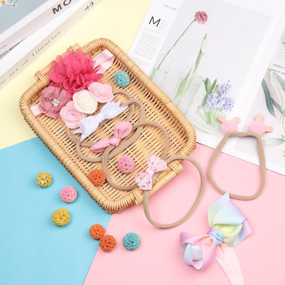 LAYOR1 Set 3 Băng Đô Nơ Thời Trang Cho Bé Gái