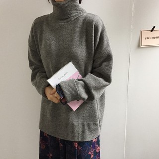 Ulzzang Áo len cổ lọ Oversize M148-1
