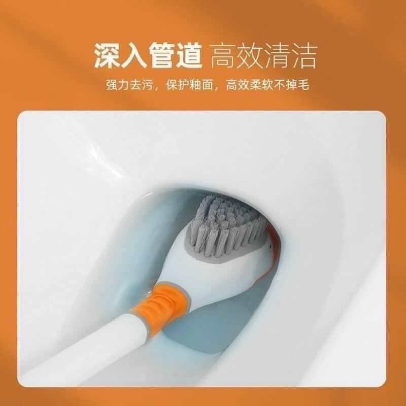 Cọ rửa bồn cầu toilet gắn tường | Bàn chải vệ sinh hình chú vịt ngộ nghĩnh,chất liệu silicon siêu mềm mại