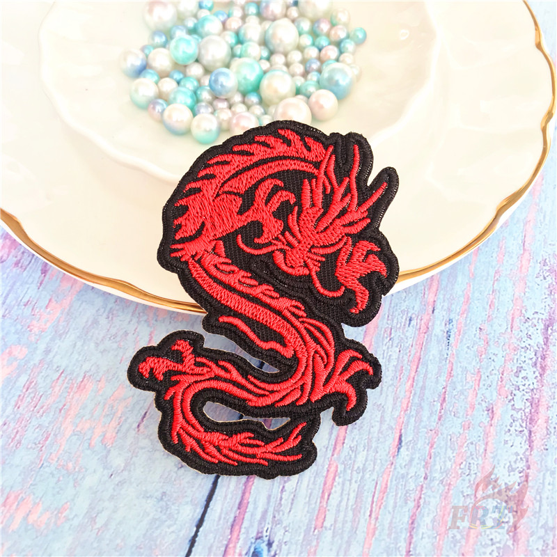 ☸ Red Dragon &amp; Phoenix Iron-On Patch ☸ 1Pc Mythical Creatures DIY Sew on Iron on Badges Patches