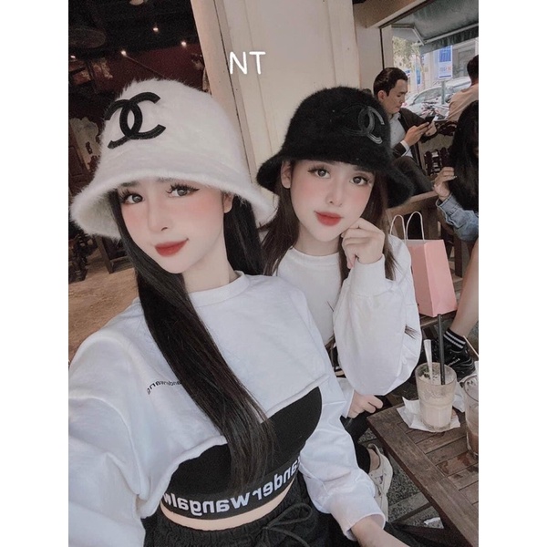 Mũ vành lông thỏ cn hot hit