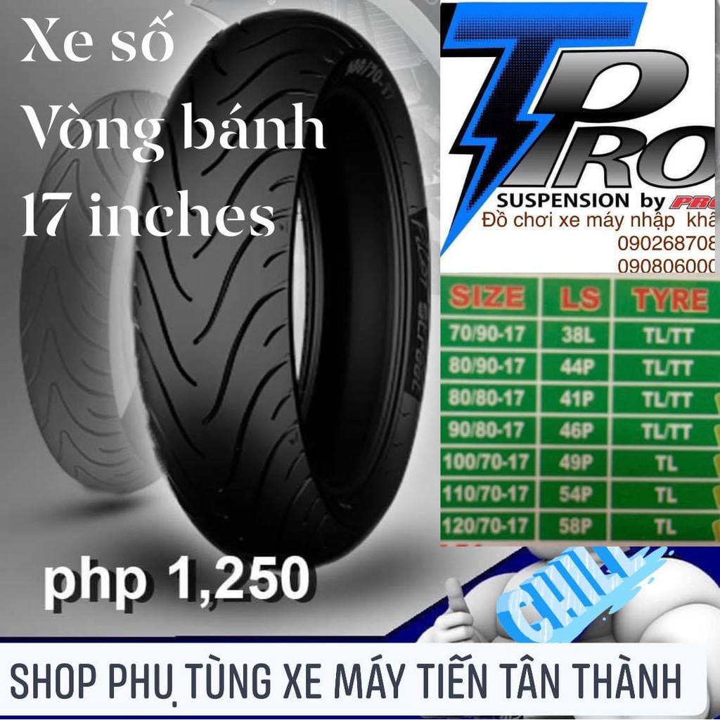 Vỏ Camel Pilot size 70/90-80/90-80/80-90/80-100/70-110/70-120/70 bánh 17 inches. CAMEL CMI _ cameltire