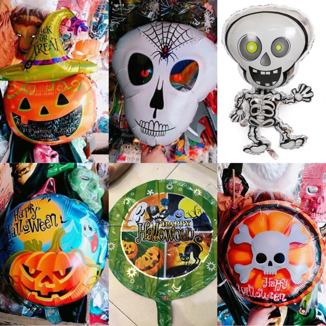 Bóng hình trang trí lễ hội Halloween,bóng hình quả bí ngô,con ma, phù thuỷ nhiều mẫu