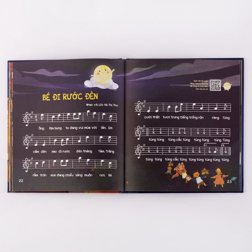 Set Đủng Đỉnh Trăng Đi - Sách thơ kết hợp âm nhạc kèm sticker, bookmark cho bé 0-3 4-6 tuổi