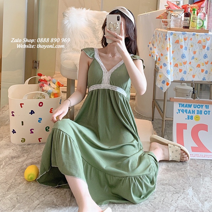 Váy midi mặc nhà có đệm ngực siêu đẹp & mềm mịn | BigBuy360 - bigbuy360.vn