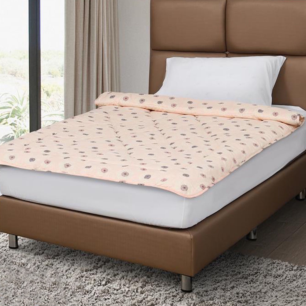 HomeBase HLS Chăn Mền bằng Microfiber ấm áp BLOSSOM W121.92xD1.5xH203.2 Cm màu kem