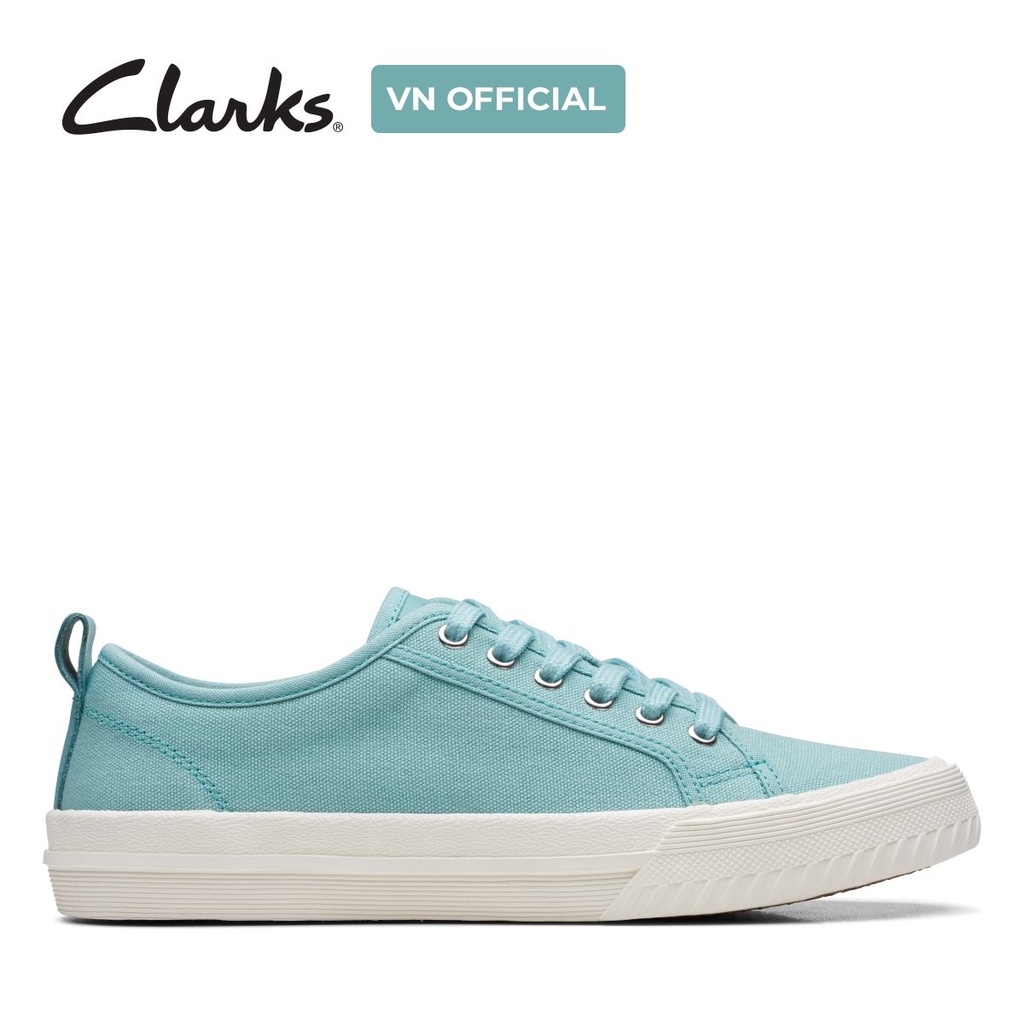 Giày Sneaker Vải Canvas Nữ Clarks Roxby Lace màu Turquoise Canvas