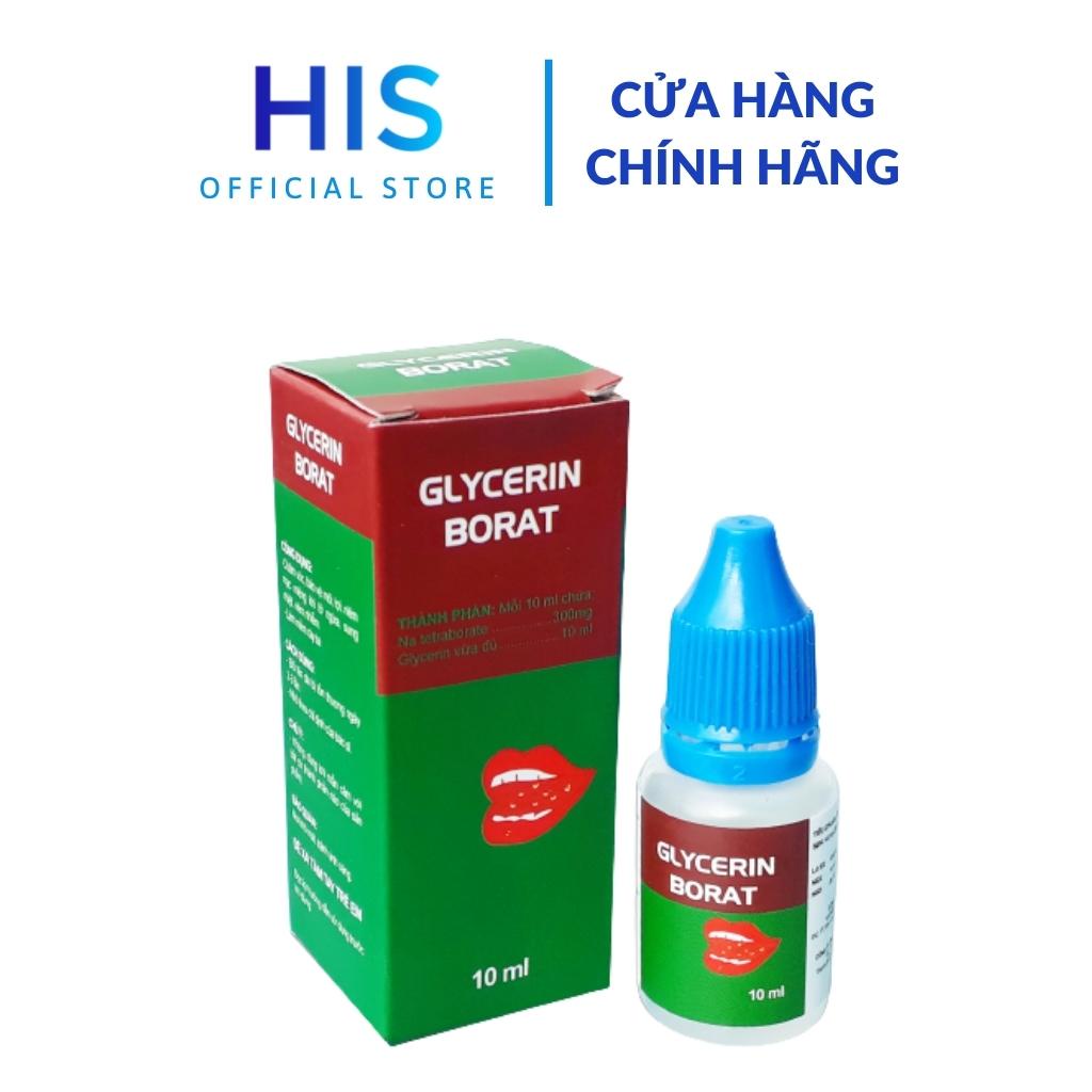 Dung Dịch Rơ Miệng Glycerin Borat Giúp Chăm Sóc Bảo Vệ Môi Lợi, Ngăn Ngừa Nhiệt Miệng 10ml