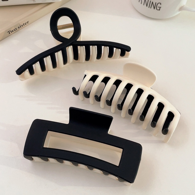 Kẹp tóc nhựa Acrylic hai màu thời trang Hàn Quốc cho nữ