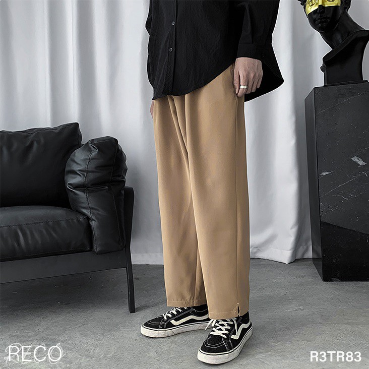 Quần vải nam nữ Hàn Quốc cao cấp dáng rộng Trousers Loose R3TR83 Unisex