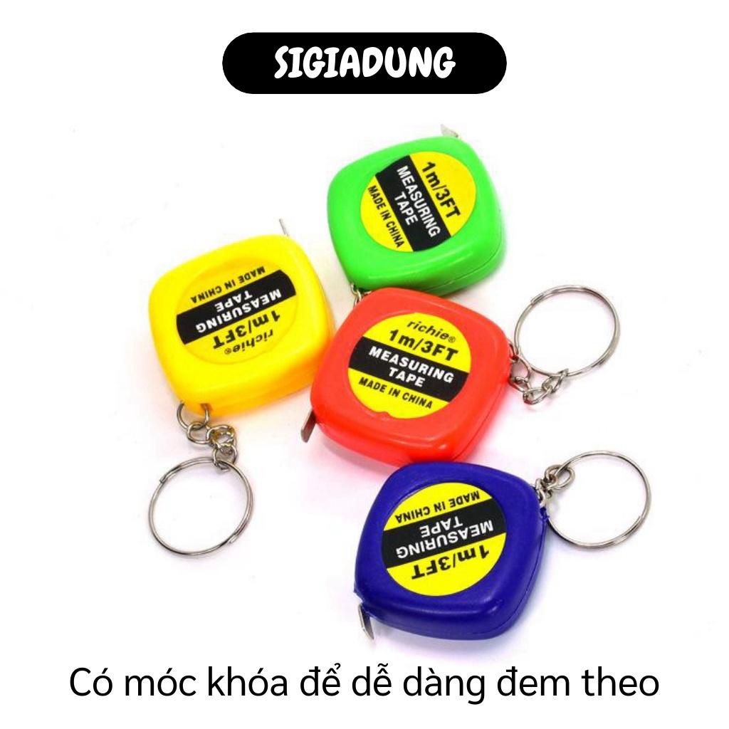 [SGD] Thước Cuộn - Móc Khóa Kiêm Thước Dây Dài 1m Nhỏ Gọn, Đáng Yêu Nhiều Màu Sắc 5158