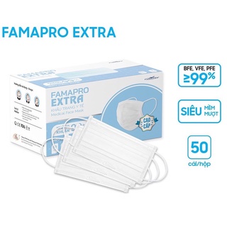 Khẩu Trang Y Tế 4 Lớp Famapro Nam Anh - hộp 50 cái