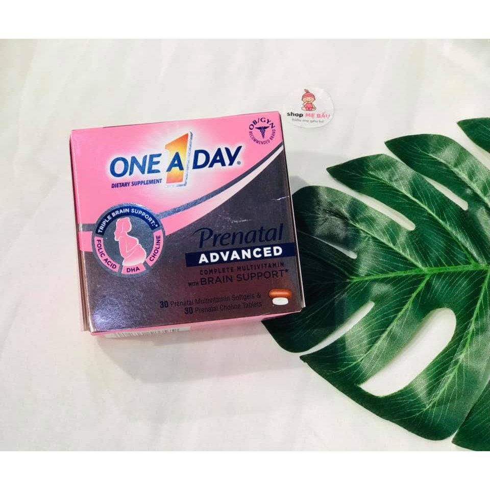 Viên uống bổ bầu One A Day Prenatal Advanced 30 viên nhộng + 30 viên nén