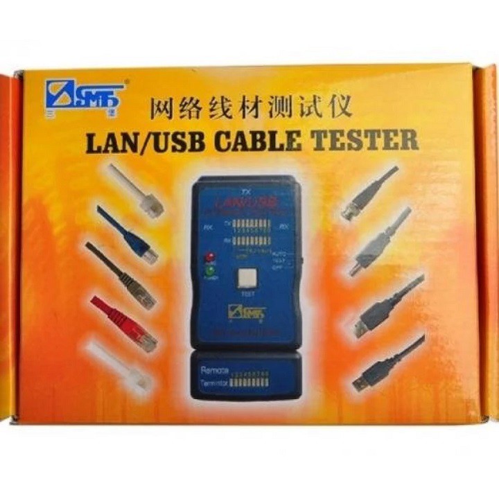 Thiết bị test cáp mạng, Hộp kiểm tra dây mạng đa năng CT-168 (RJ45-RJ11-USB) CHÍNH HÃNG - Bộ test cáp đa năng