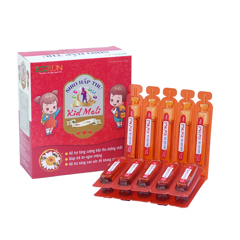 [Sale Khủng - Mua combo giá tốt] 2 hộp Siro hấp thu Kid Meli – Giúp trẻ ăn ngon miệng và tăng cường hấp thu dưỡng chất.