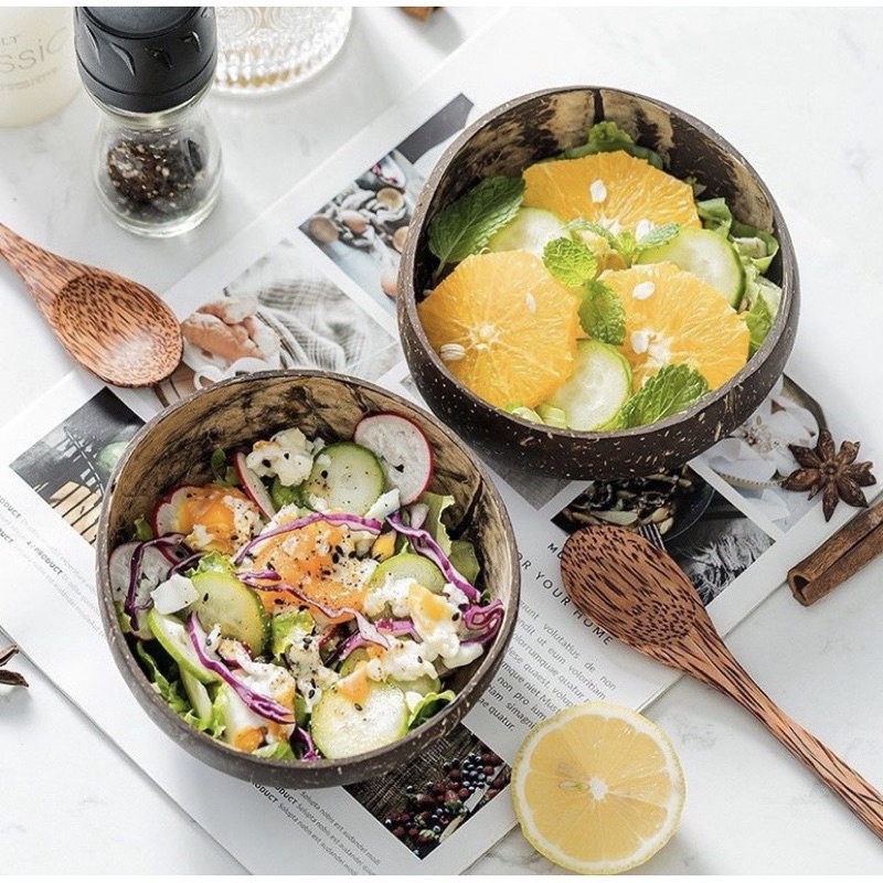 Combo bộ bát/gáo kèm muỗng dừa