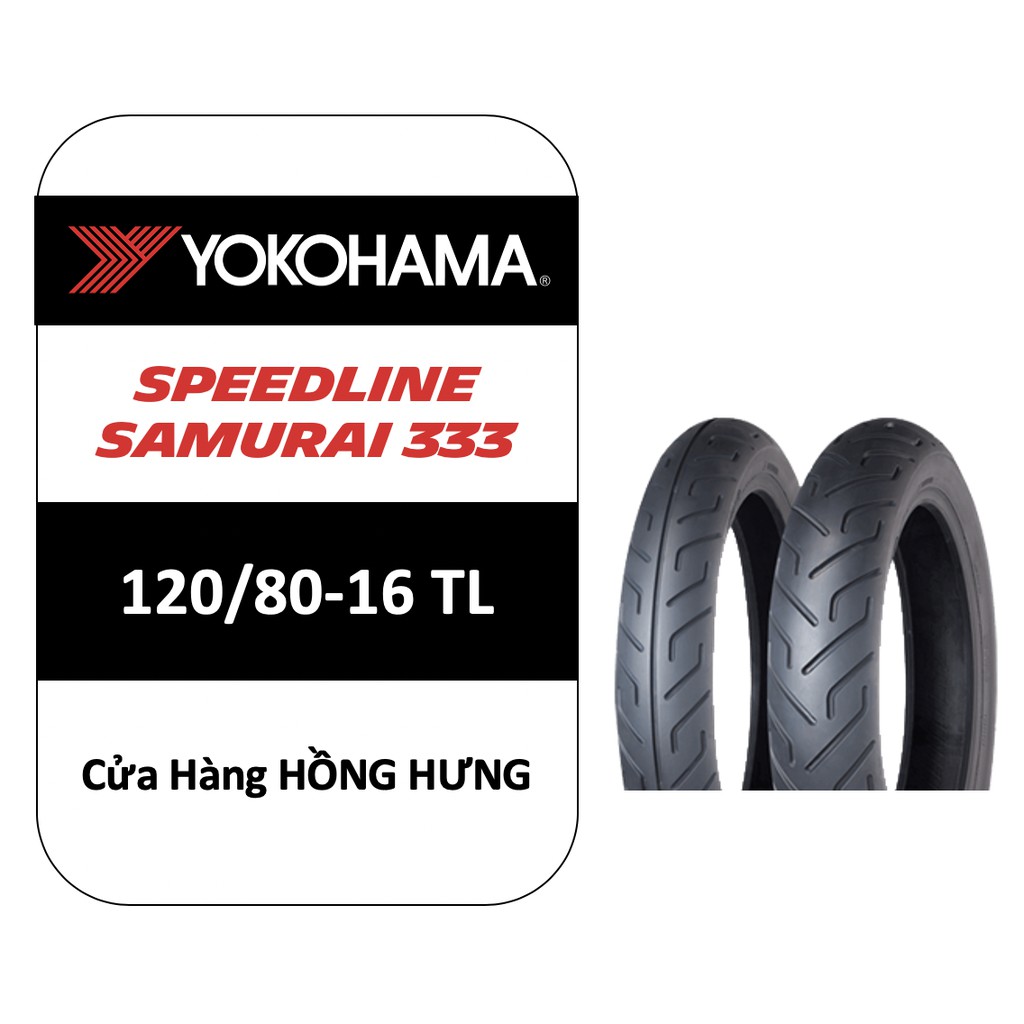 Lốp Yokohama 120/80-16 TL R333 (Lốp sau xe Honda SH)