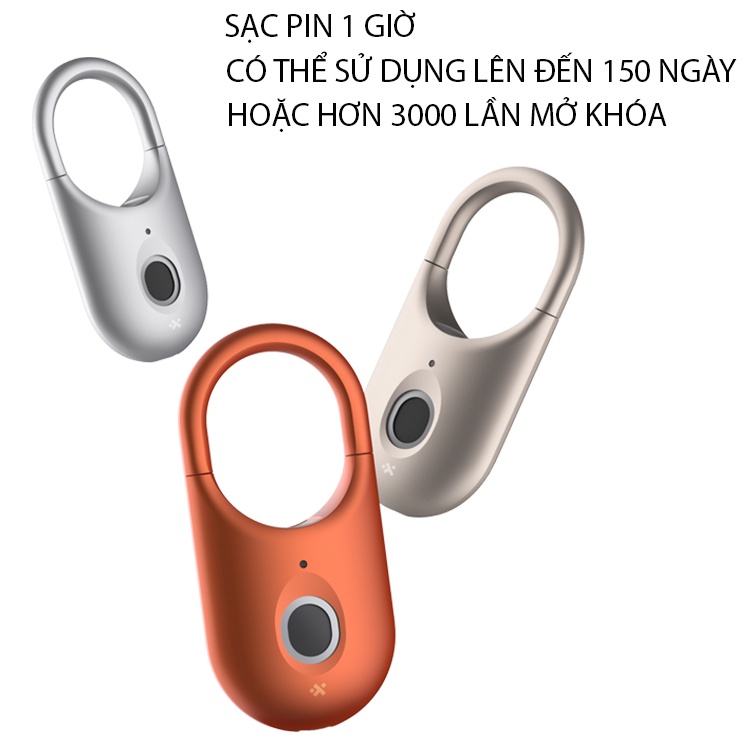 Khóa vân tay cao cấp Xiaomi Hualai Xiaofang, khóa thông minh cho túi sách, vali, khóa túi tài liệu, điều khiển qua app