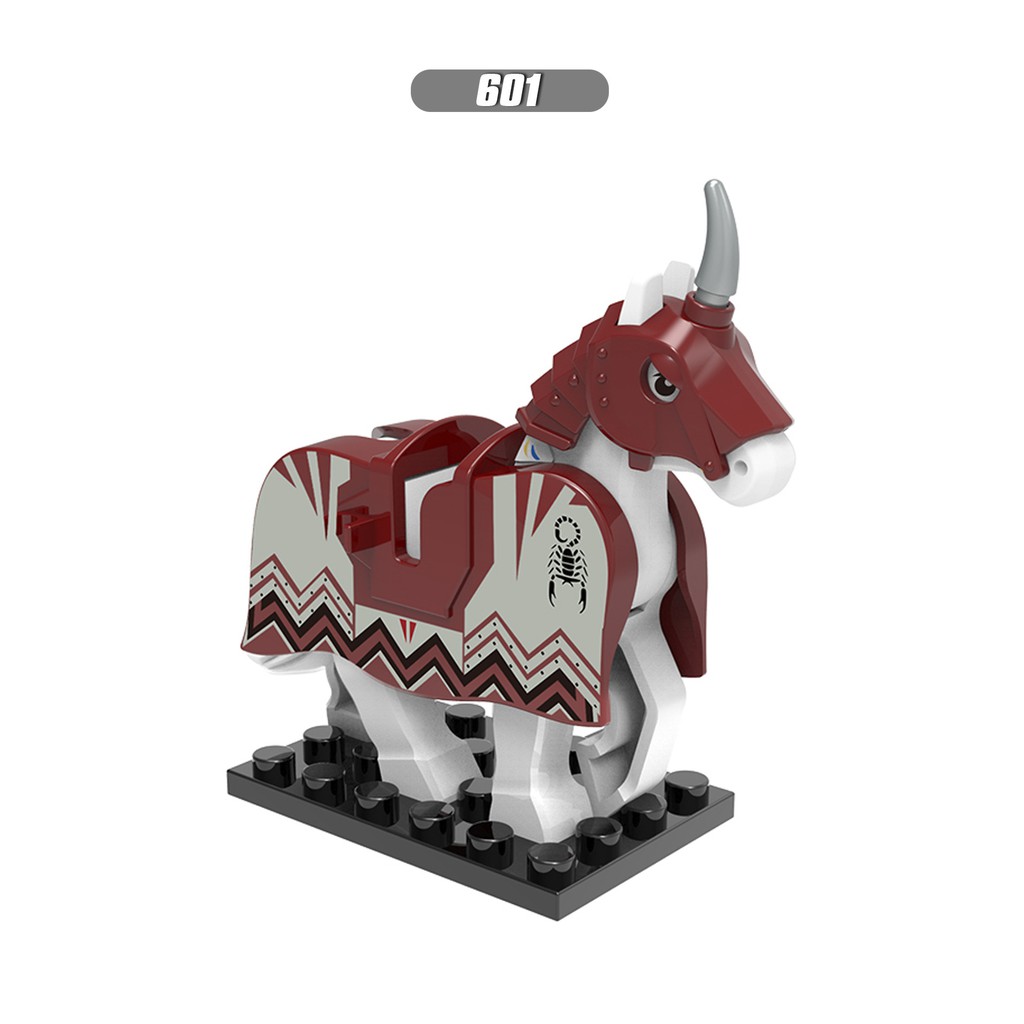 Xếp Hình Minifigures Ngựa Chiến Trung Cổ - Đồ Chơi Lắp Ráp non-lego X0158