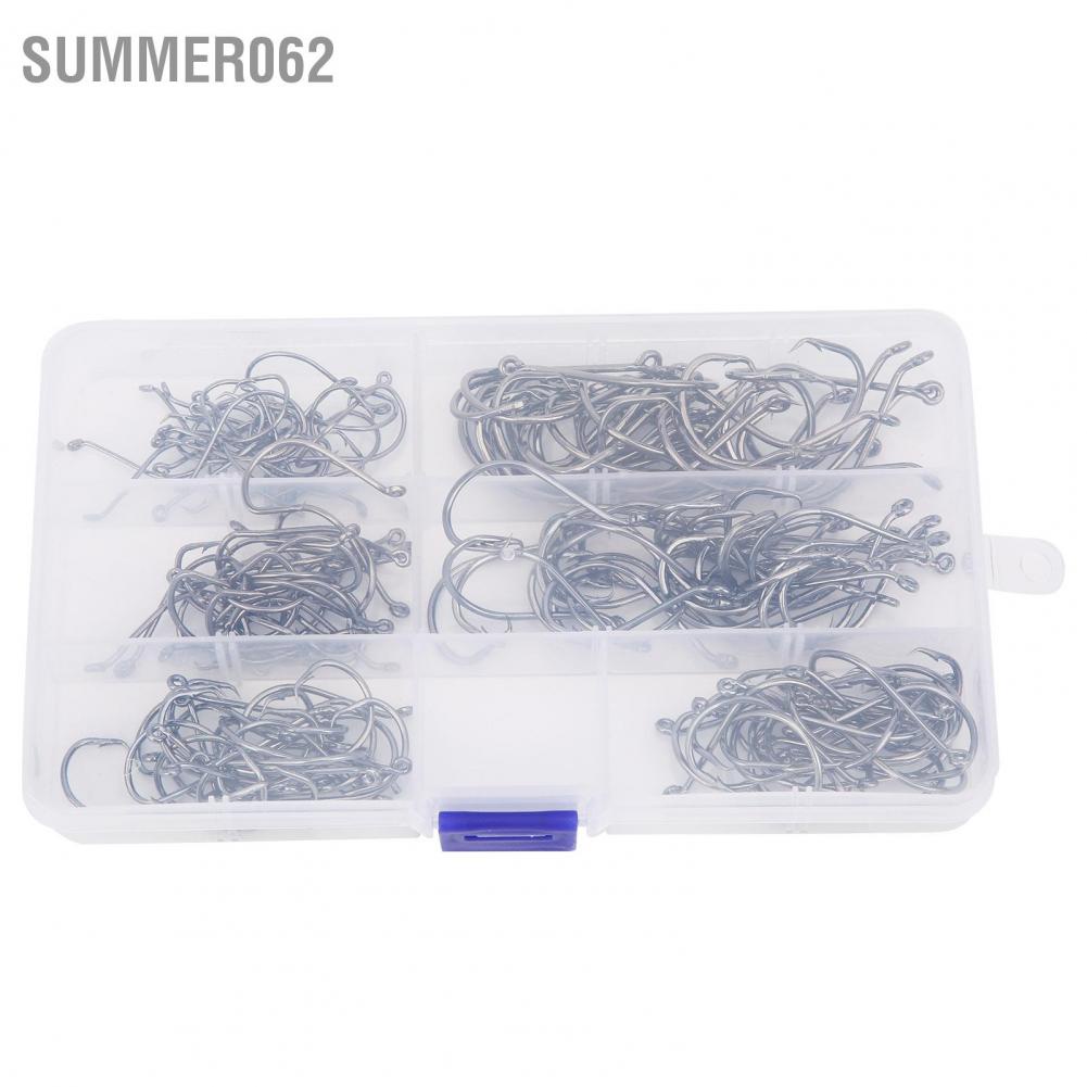 [Hàng Sẵn] Crank Hook Fishing Set Offset Easy Catch Carbon Steel Tackles for Soft Lure 【Summer062】