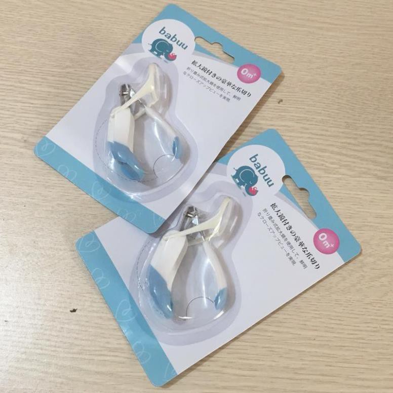 Bấm móng tay trẻ sơ sinh cắt móng tay cho bé có kính lúp phóng to 4 lần Babuu Nhật Bản