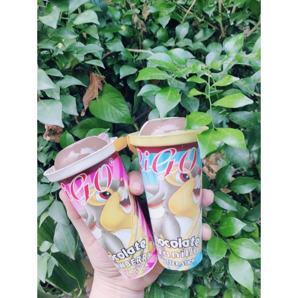 Bánh que chấm socola,sữa,dâu rigo