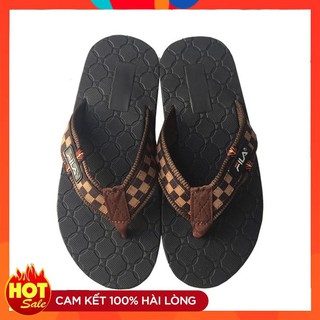 (Bảo Hành 12 Tháng) Dép kẹp nam Fila caro mẫu mới - Dép nam - Dép kẹp - Dép xỏ ngón - Giày nam