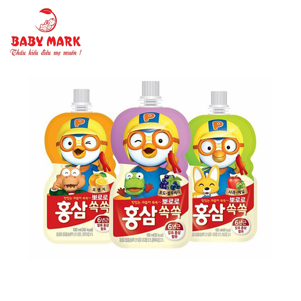 Nước Hồng Sâm Hàn Quốc cho bé Pororo Paldo 100ml
