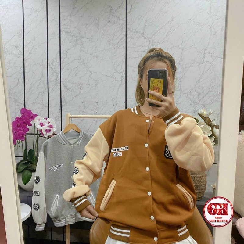 Áo Khoác Bomber Nỉ Bóng Chày In Hình Siêu Rõ Nam, Nữ Unisex GiGiHouse , Áo Cadigan Nỉ In Hình-AKNINGS