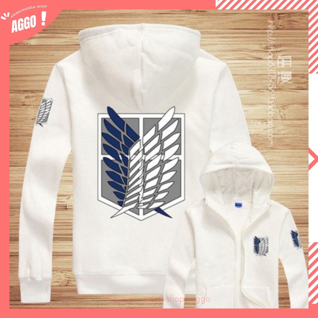 Áo Khoác Nỉ Anime Attack On Titan Nam Nữ Đủ Size