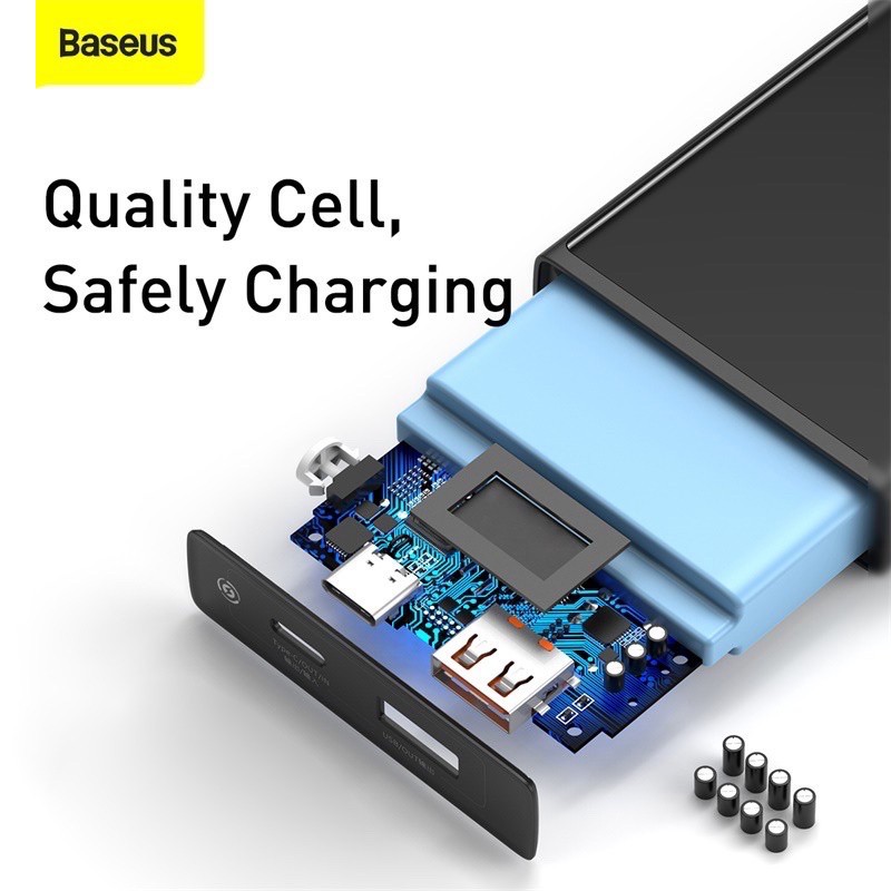 Pin Sạc Dự Phòng Baseus 22.5W Power Bank 20000mah USB C PD Có Đèn LED Màn Hình Hiển Thị Thông Số, Sạc Nhanh QC 3.0