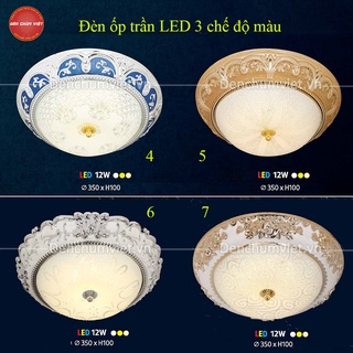 Đèn mâm led 35cm, đèn ốp trần ban công, phòng ngủ, toilet