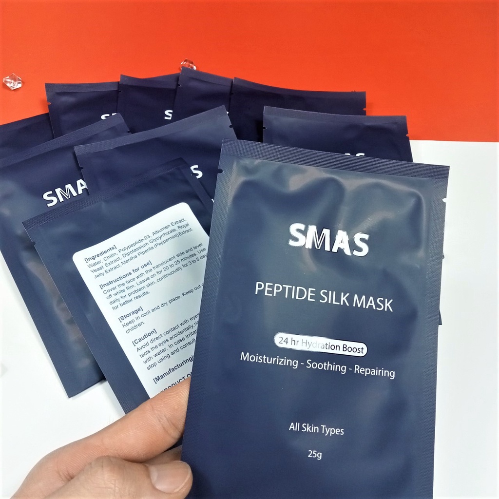 (Combo 10 miếng) Mặt Nạ SMAS PEPTIDE MASK 24H Dưỡng Và Phục Hồi