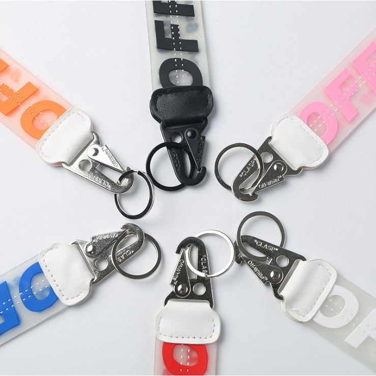 Off-white Móc Chìa Khóa Bằng Nhựa pvc Chất Lượng Cao
