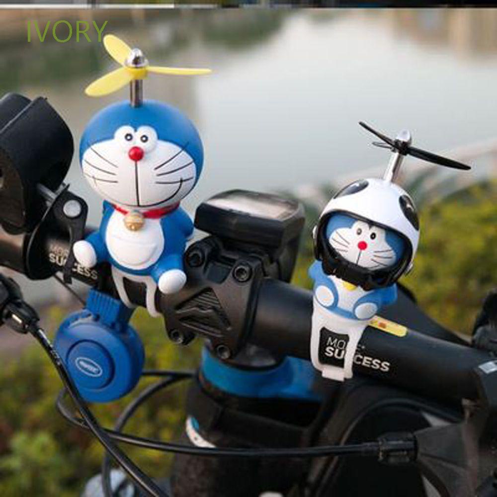 Mô hình Doraemon có đèn gắn tay lái xe đạp/mũ bảo hiểm trang trí cho người lớn và trẻ em