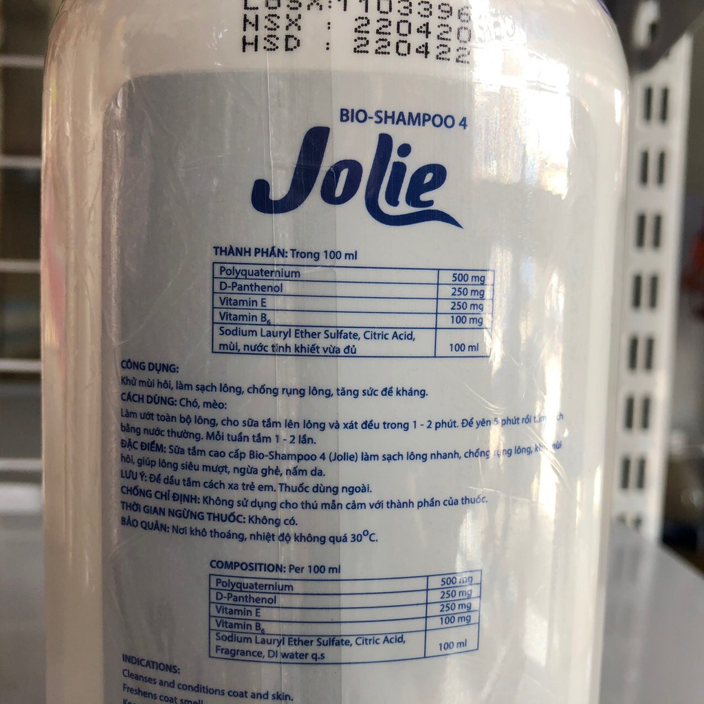 Sữa tắm chó mèo Bio jolie 500ml dưỡng da / mượt lông / khử mùi hôi - Jpet Shop