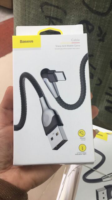 Cáp sạc nhanh siêu bền Baseus Sharp Bird cổng Type C (Metal MVP Elbow Mobile Game Cable)