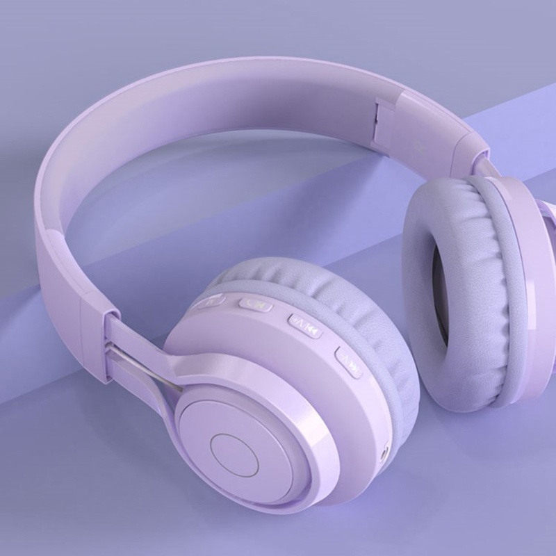 Tai Nghe Không Dây Bluetooth Bằng Kim Loại 10M Màu Xanh Dương / Hồng / Tím Cho Trẻ Em Giới Hạn
