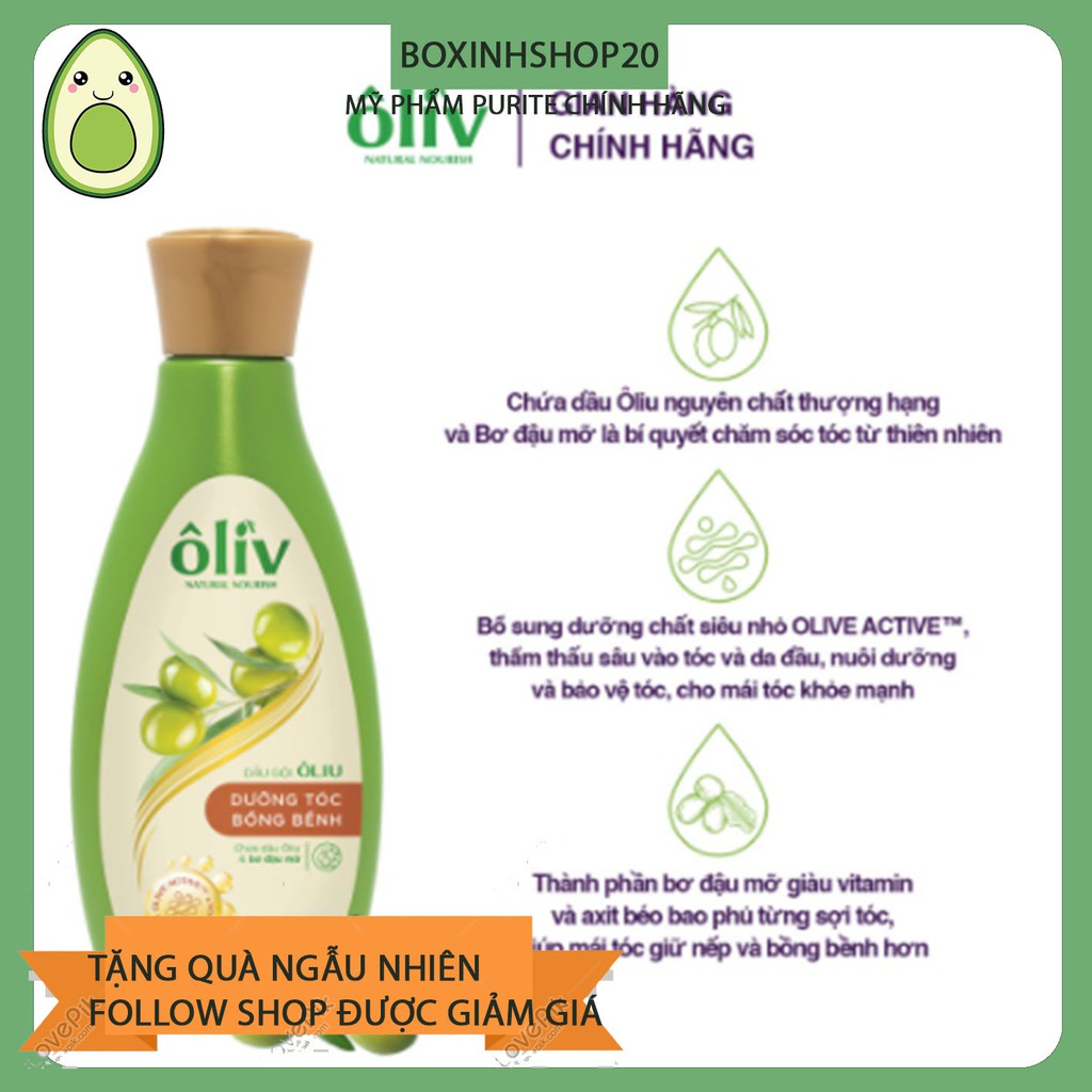 Dầu Gội Dưỡng Tóc Oliv 650ml - bồng bềnh chắc khỏe