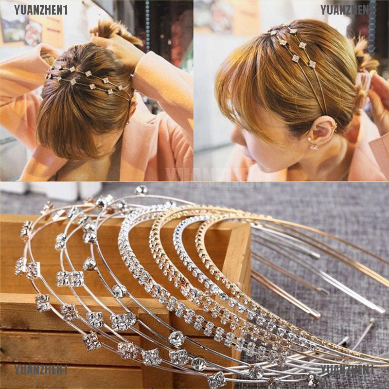 Cài Tóc Đính Đá Pha Lê Kim Loại Nhân Tạo YUANZHEN1
