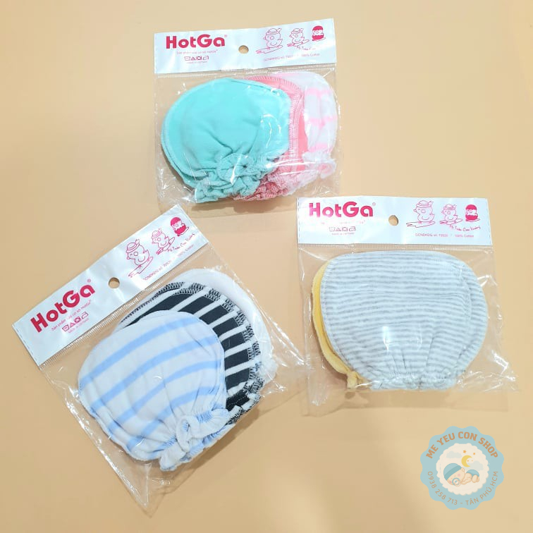 [Chọn mẫu] SET 3 ĐÔI BAO TAY THUN SƠ SINH HOTGA (katydang)