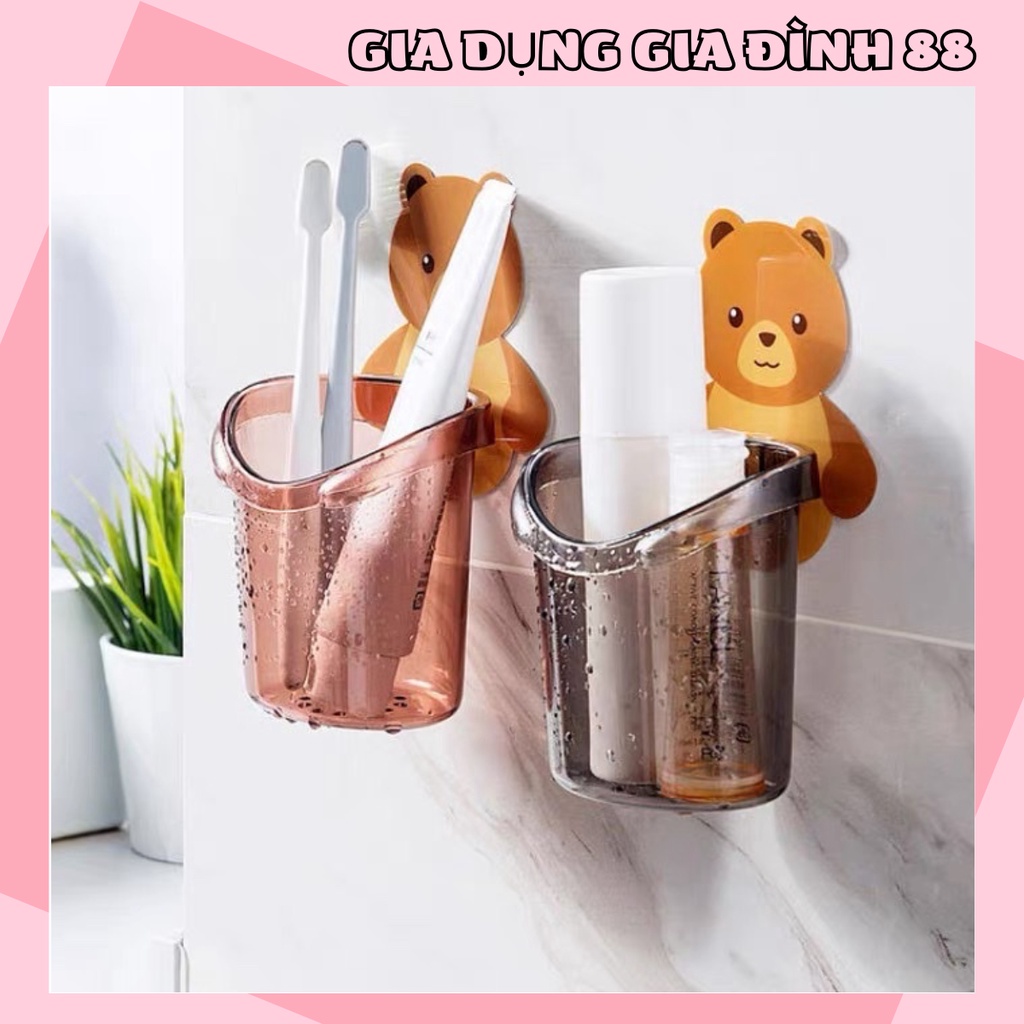 [❌Siêu Sale❌] Cốc Đựng Bàn Chải, Kem Đánh Răng Hình Gấu Gắn Tường Cao Cấp 88183 Shop Gia Dụng Gia Đình 88