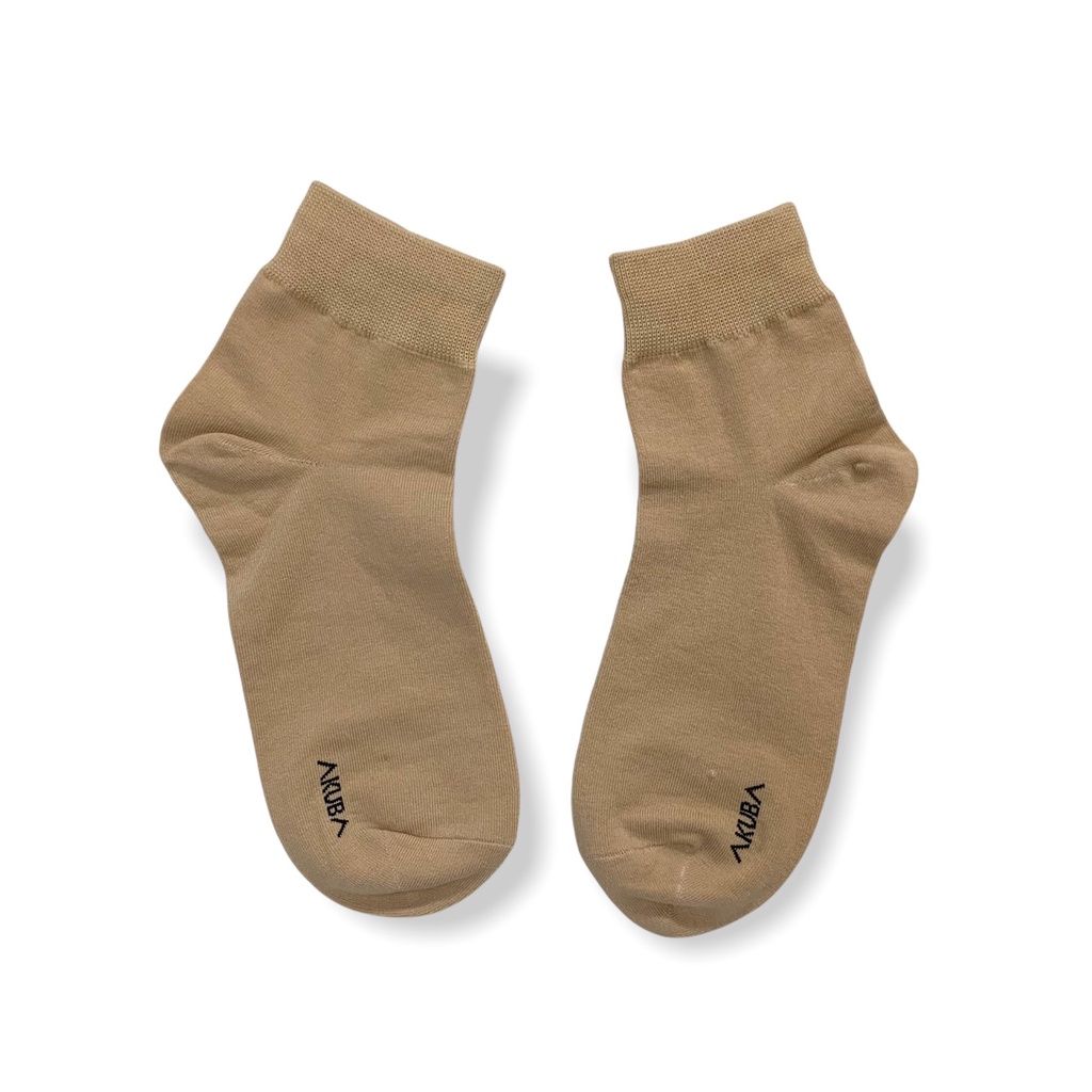 Vớ cao cổ trơn thương hiệu Akuba chất cotton mềm mại thoáng mát kháng khuẩn, chống mùi hôi 01U0071