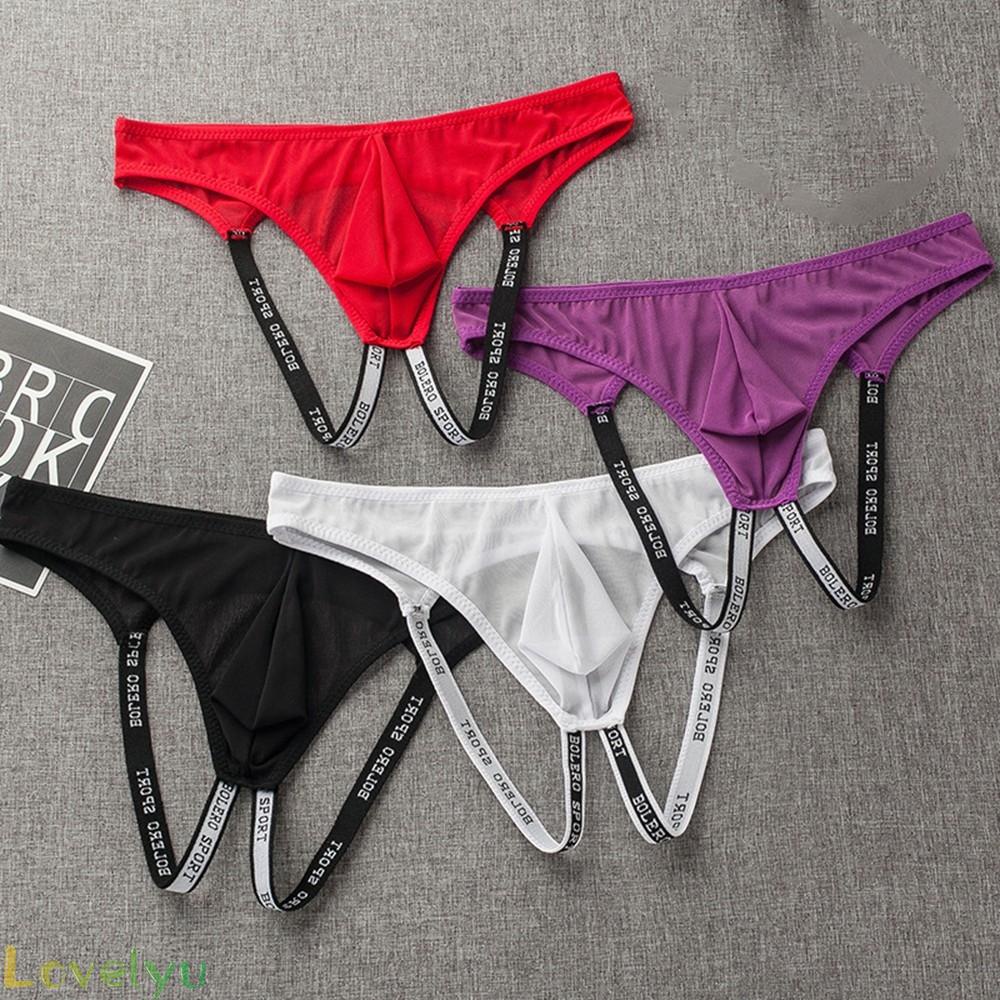 ◀READY▶Men Underwear Panties Pouch Double Thong Thong Nylon+Polyester Breathable# Good Quality