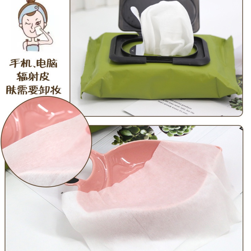 [Hàng mới về] Khăn bơ tẩy trang nhẹ nhàng làm sạch da mặt